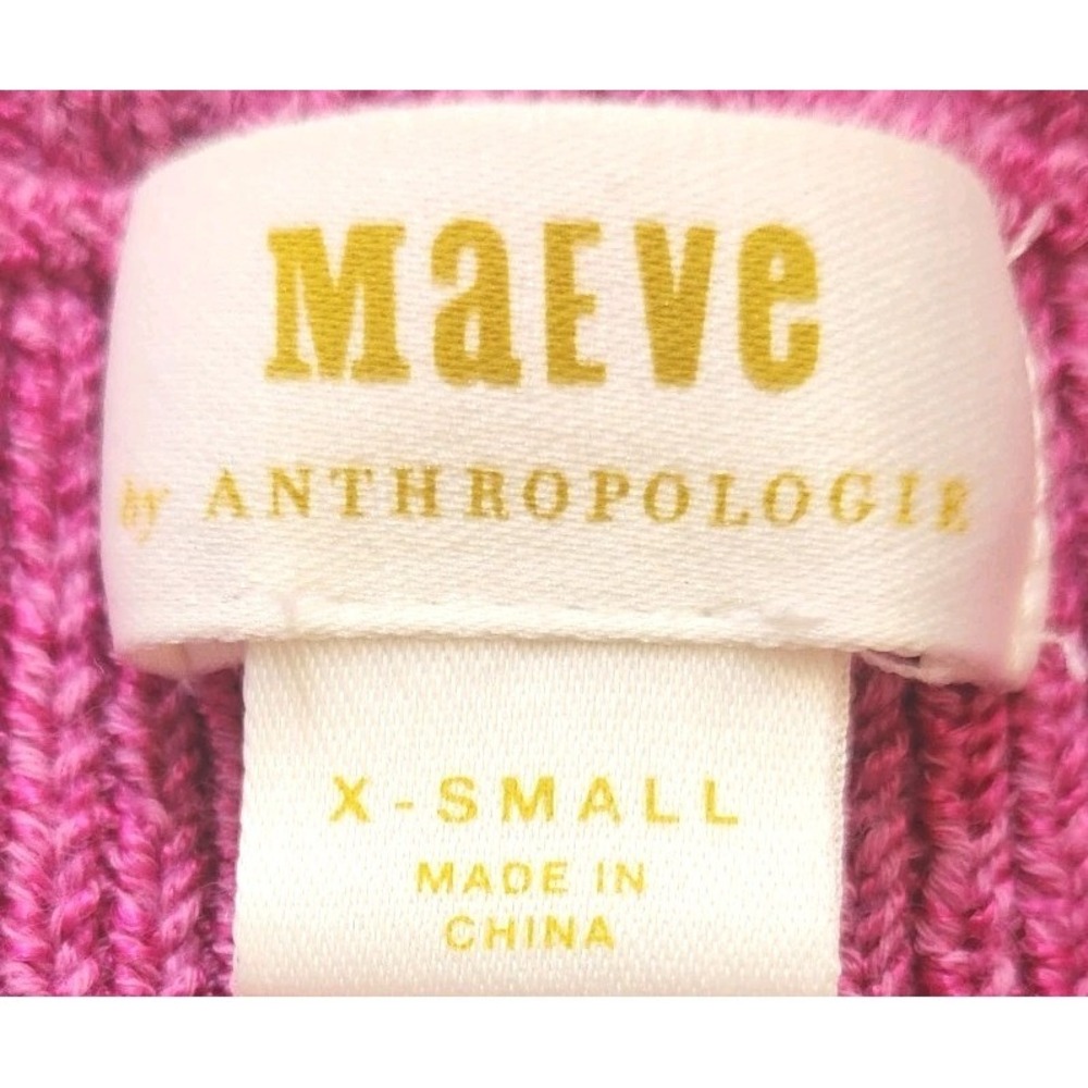 Anthropologie Maeve Pink Sleeveless Knit Sweater Size XS Cropped Women's - Picture 4 of 8